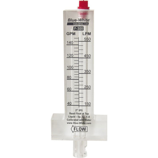 Blue White Flowmeter , 1" | F-30100P