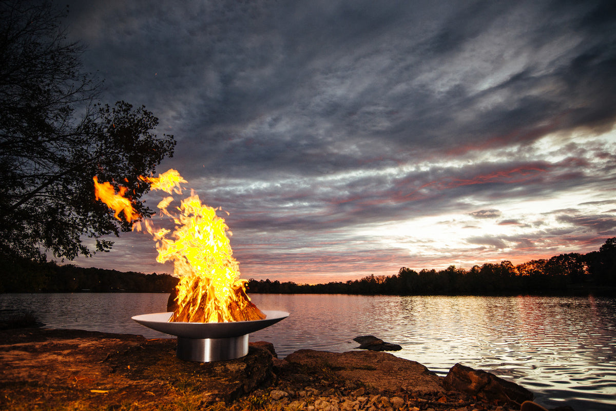 Fire Pit Art Bella Vita Fire Pit, 70", Stainless Steel