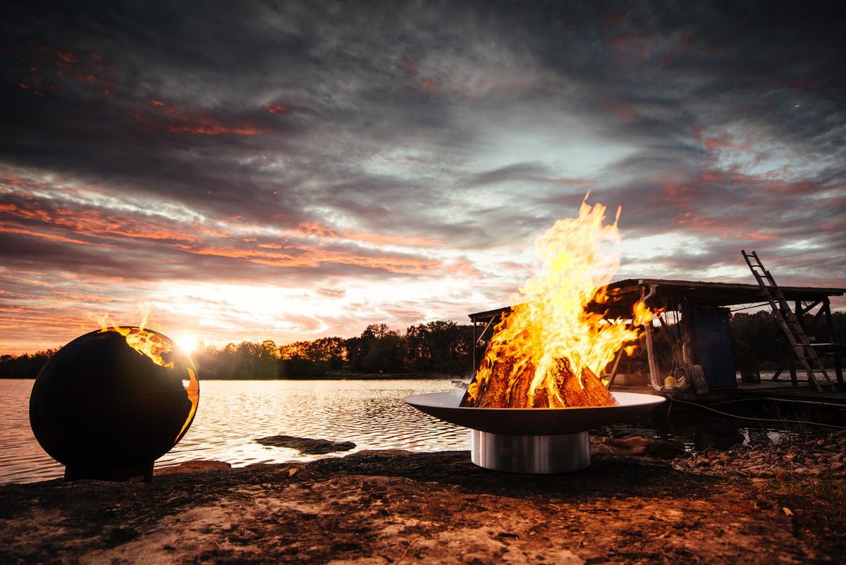 Fire Pit Art Bella Vita Fire Pit, 58", Stainless Steel