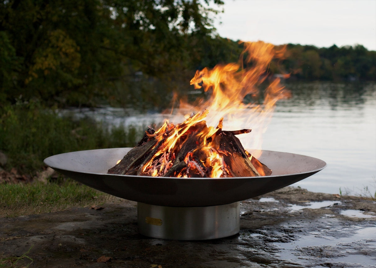 Fire Pit Art Bella Vita Fire Pit, 46", Stainless Steel