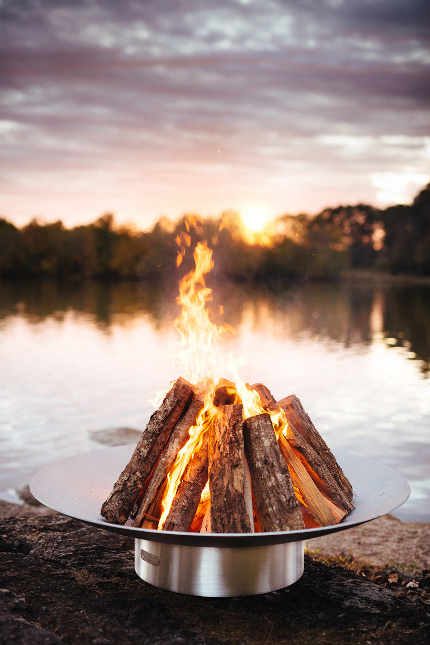 Fire Pit Art Bella Vita Fire Pit, 58", Stainless Steel
