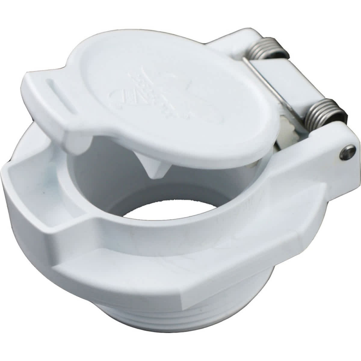 Custom 25505-001-000 1.5" MIP X 1.25" Hose Vac Lock Cover - Gray