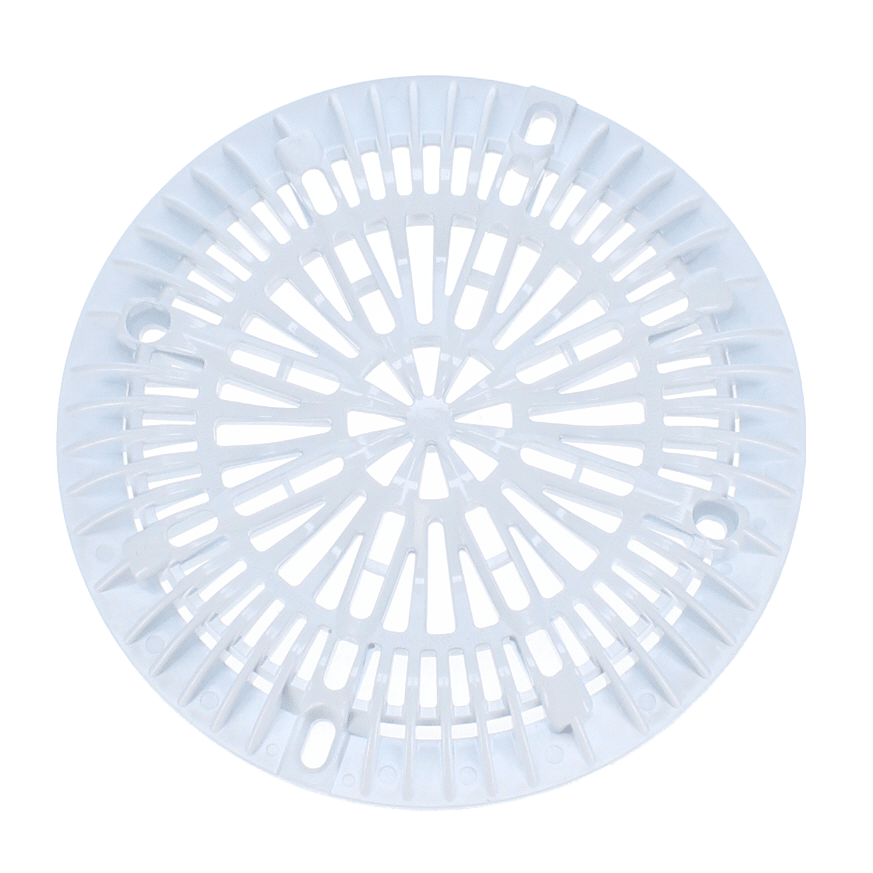 Custom Molded Products CMP 25507-100-000 8" Galaxy Drain Cover with Screw Packet, White