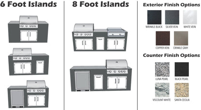 Patio Breeze island layouts, exterior finishes and granite options