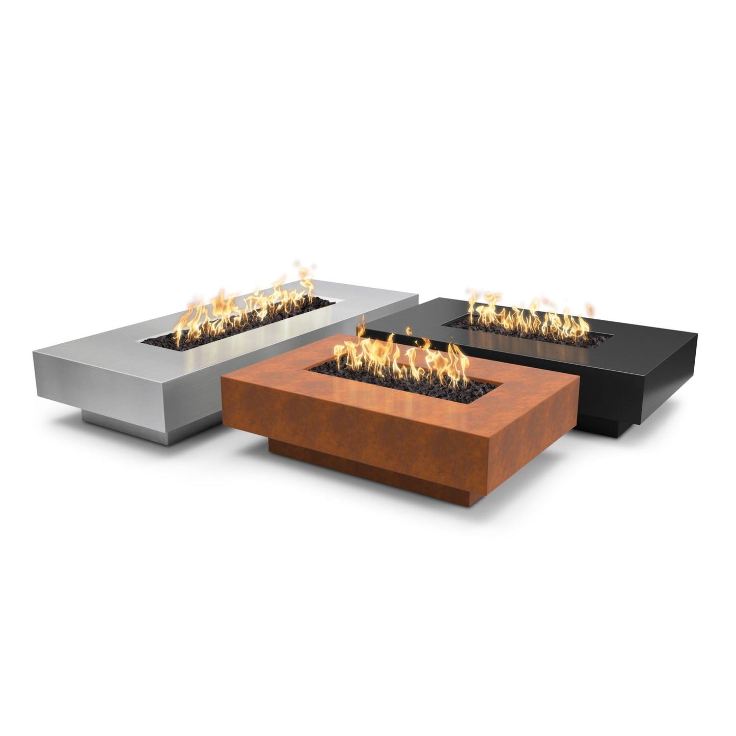 The Outdoor Plus Cabo Linear Fire Pit, 66", Metal Collection | OPT-CBLN66CS