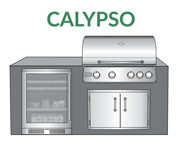 BackyardXpo Patio Breeze Calypso Complete Outdoor Kitchen, 6 Foot | COPI6-2R
