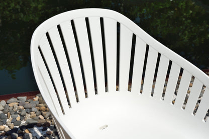 Amazonia Leyland 11 Piece Extendable Patio Dining Set, White Chairs