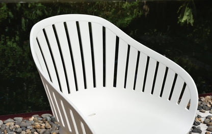 LifestyleGarden Nassau Resin and Aluminum Outdoor Dining Chairs, Set of 4