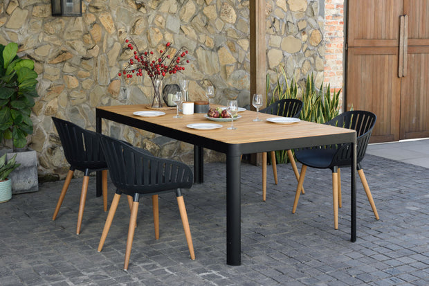 LifestyleGarden Portals Dark 5 Piece Rectangular Patio Dining Set