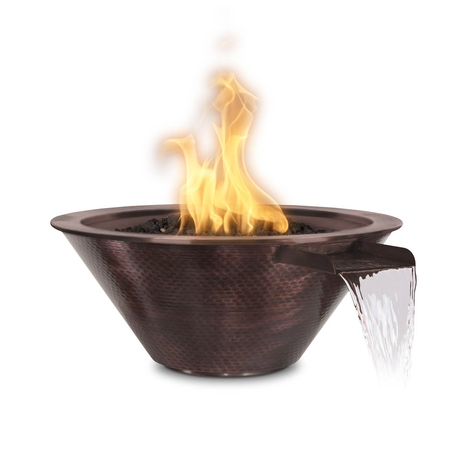 The Outdoor Plus Cazo Fire & Water Bowl, hammered copper