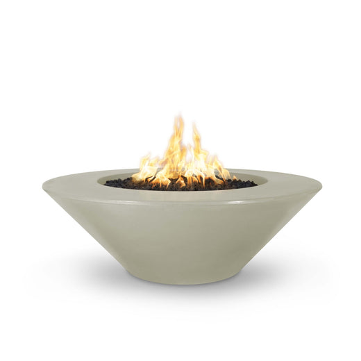 The Outdoor Plus Cazo Fire Pit Wide Ledge, 48-inch, GFRC concrete, in ash