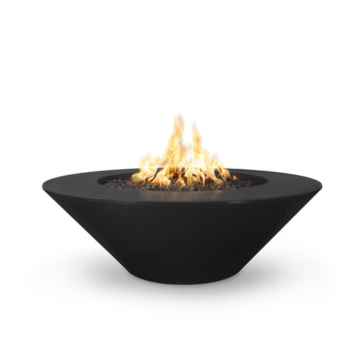 The Outdoor Plus Cazo Fire Pit Wide Ledge, 48-inch, powder-coated steel, in black