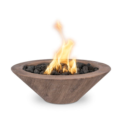 The Outdoor Plus Cazo Fire Bowl, 32", GFRC Wood Grain | OPT-32RWGFO