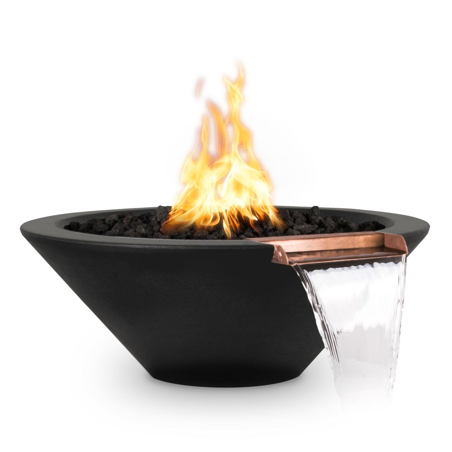 The Outdoor Plus Cazo Fire & Water Bowl, 36", GFRC Concrete | OPT-36RFW