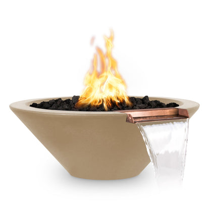 The Outdoor Plus Cazo Fire & Water Bowl, 36", GFRC Concrete | OPT-36RFW