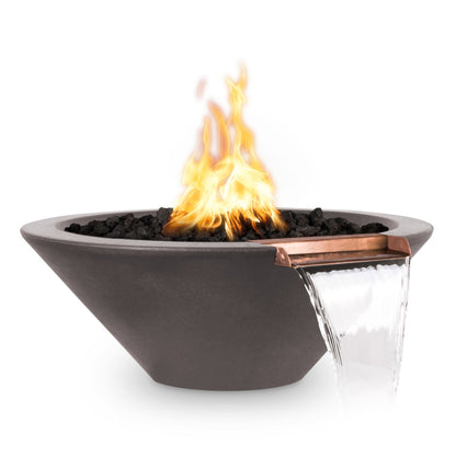 The Outdoor Plus Cazo Fire & Water Bowl, 36", GFRC Concrete | OPT-36RFW
