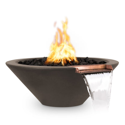 The Outdoor Plus Cazo Fire & Water Bowl, 36", GFRC Concrete | OPT-36RFW