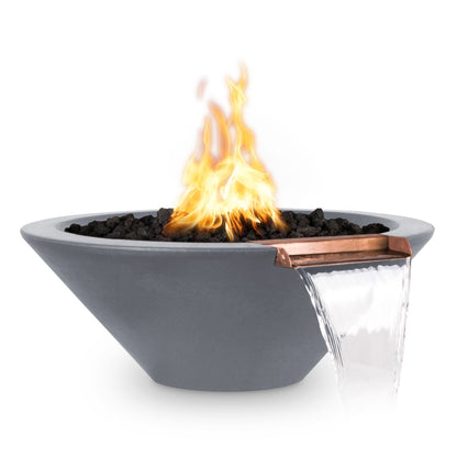 The Outdoor Plus Cazo Fire & Water Bowl, 36", GFRC Concrete | OPT-36RFW