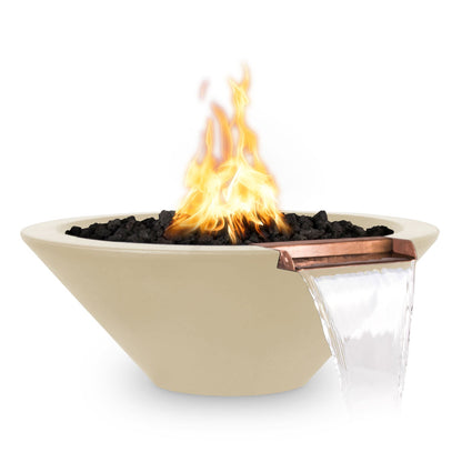 The Outdoor Plus Cazo Fire & Water Bowl, 36", GFRC Concrete | OPT-36RFW