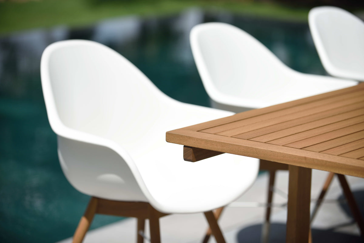 Amazonia Chamonix Outdoor Dining Armchairs, Set of 2