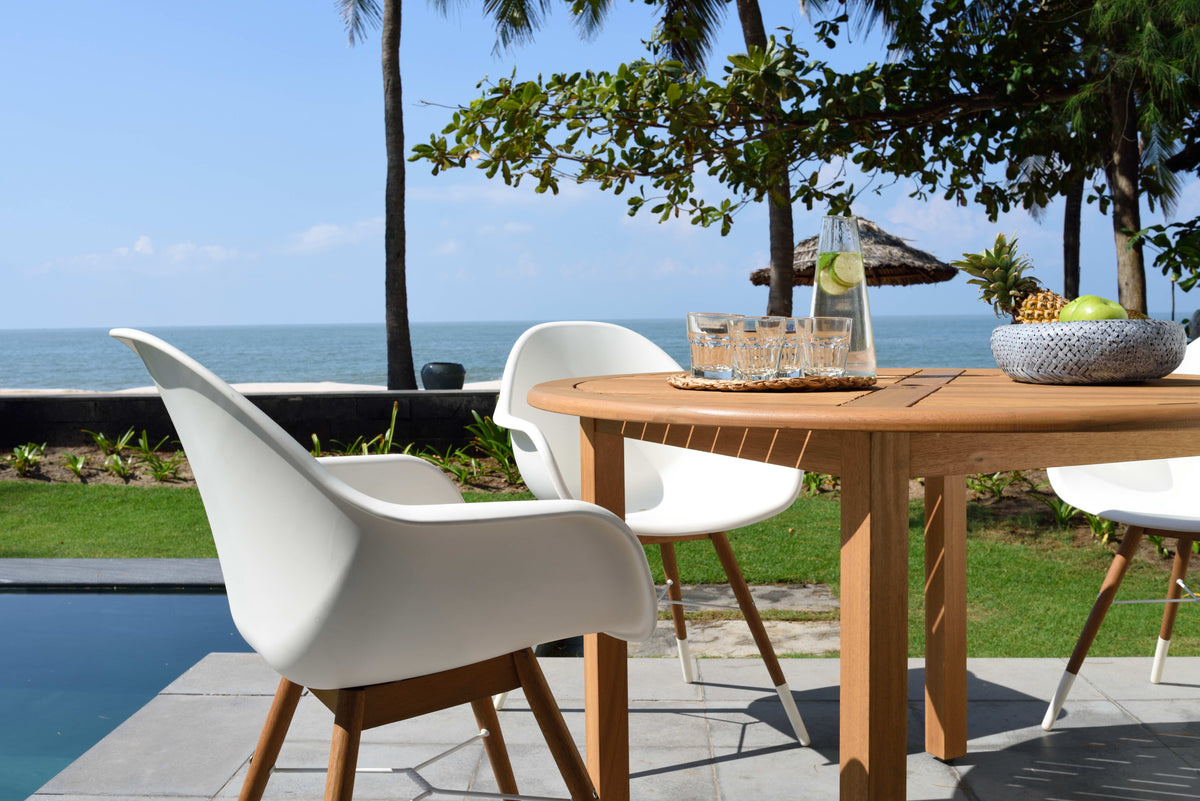 Amazonia Chamonix Outdoor Dining Armchairs, Set of 2