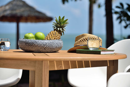 Amazonia Oldbury Eucalyptus and Resin 5 Piece Round Patio Dining Set