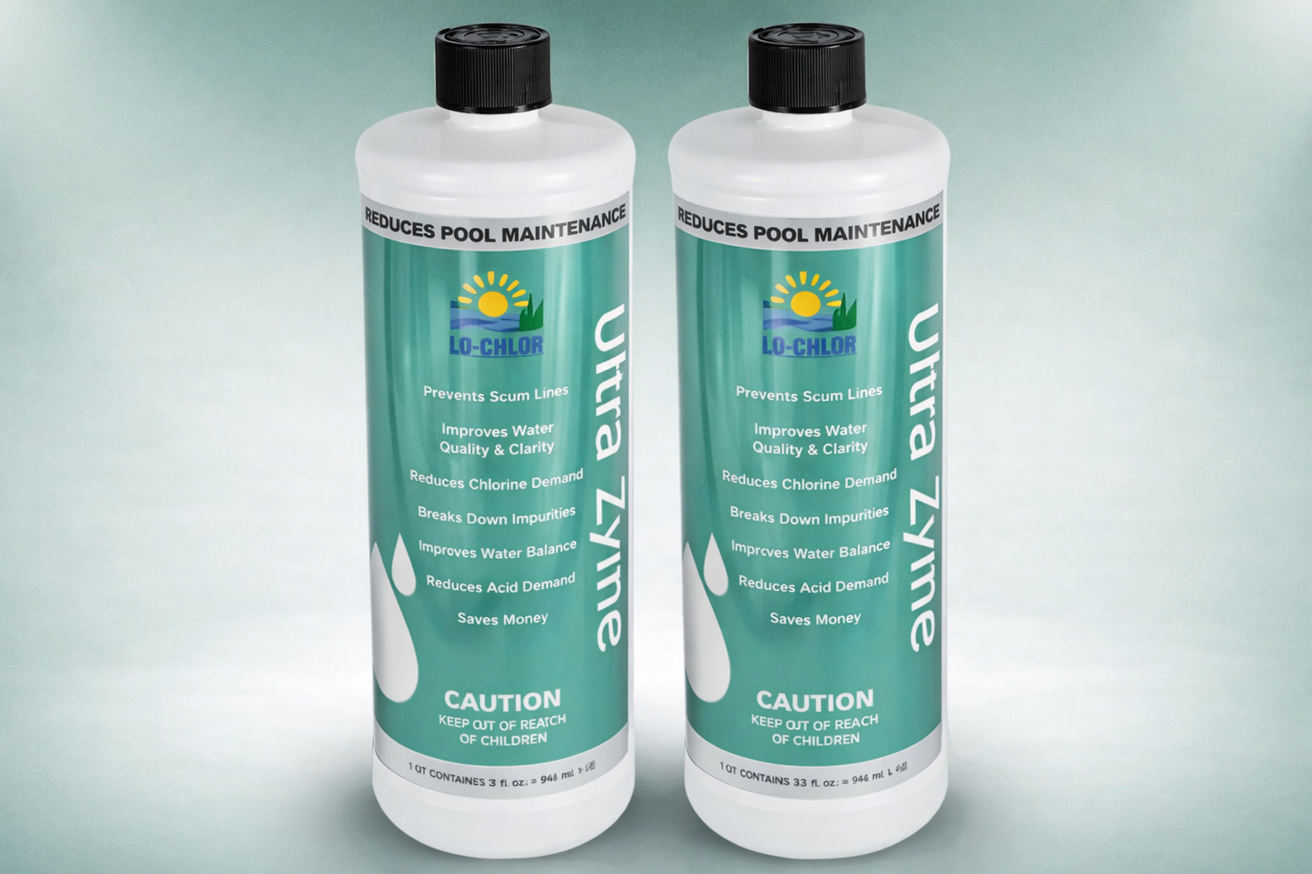Lo Chlor UZ008-2 Ultra Zyme Enzyme Quart (2 Pack)