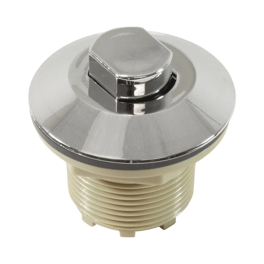 Chrome PresAir Push Button Air Actuator for pools and spas – sleek & durable.