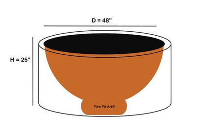Fire Pit Art Canvas Fire Pit Cover, 48"