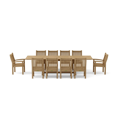 Anderson Teak Bahama Sahara 11-Piece 10' Rectangular Dining Set