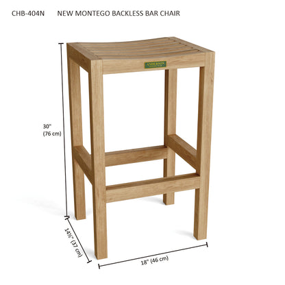 Anderson Teak New Montego Backless Bar Chair