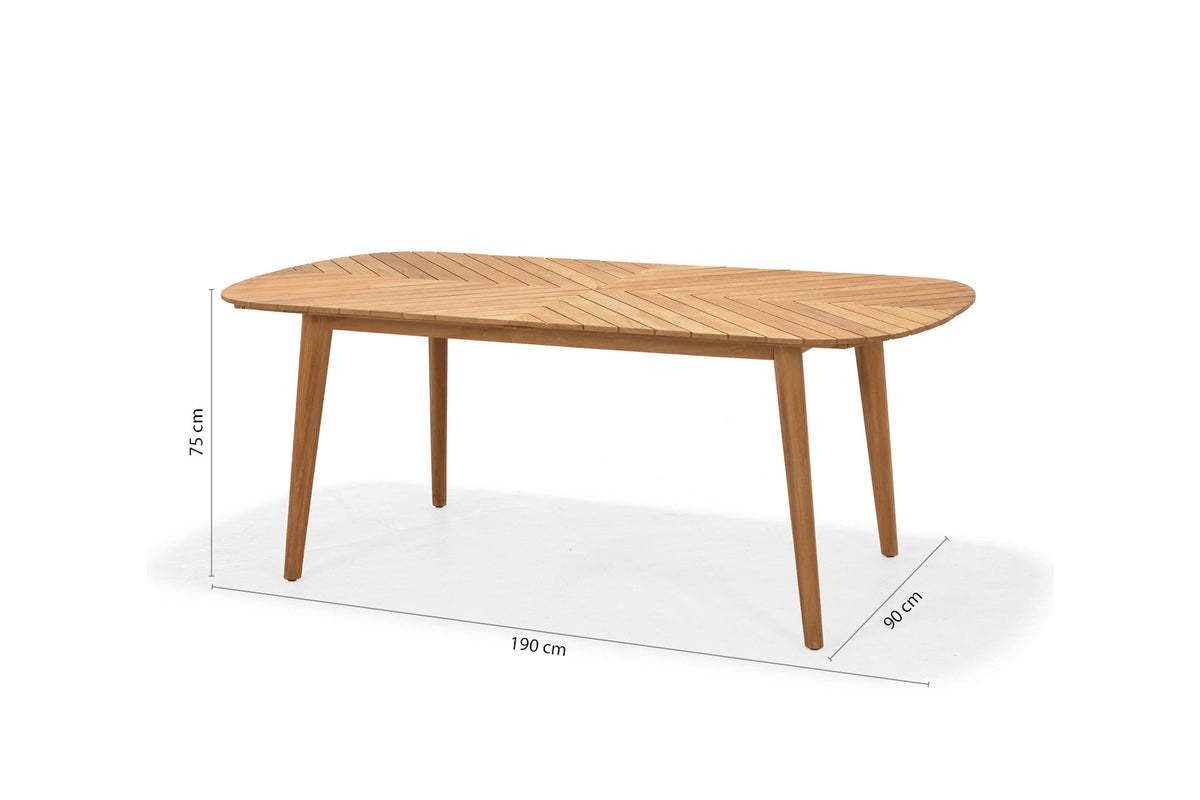 LifestyleGarden Jade Teak Large Rectangular Outdoor Dining Table