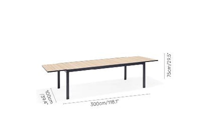 LifestyleGarden Panama Dark 11 Piece Extendable Patio Dining Set