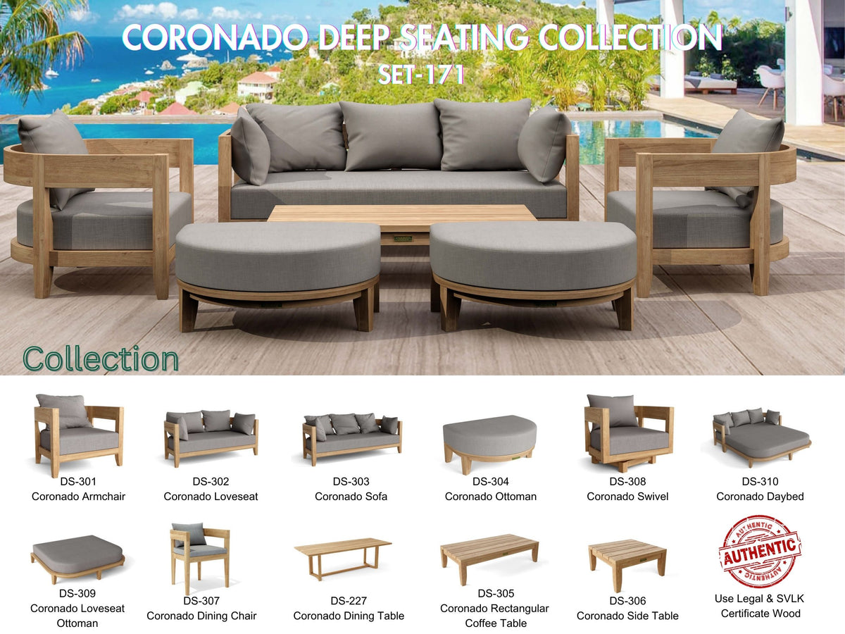 Anderson Teak Coronado 6-Piece Deep Seating Set