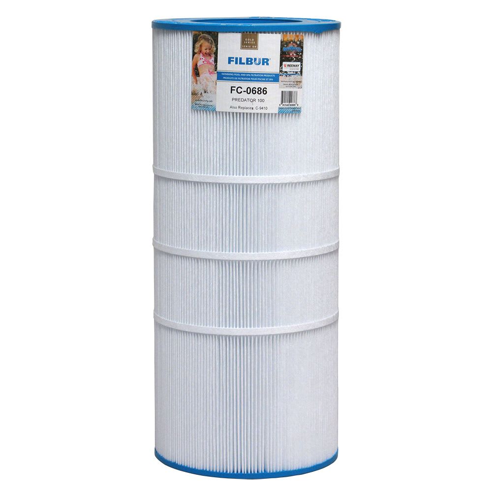 Filter Cartridge, Filbur Fc-0686, C-9410, Pap100, 10 X 23-5/8 X 6 | 100 SQFT Clean & Clear, Predator | FC-0686