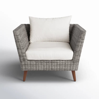 Amazonia Panther Wicker and Eucalyptus 4 Piece Outdoor Sofa Set