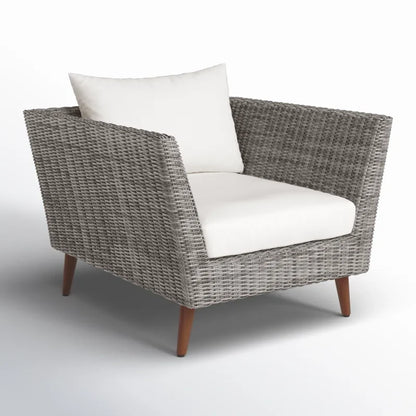 Amazonia Panther Wicker and Eucalyptus 4 Piece Outdoor Sofa Set
