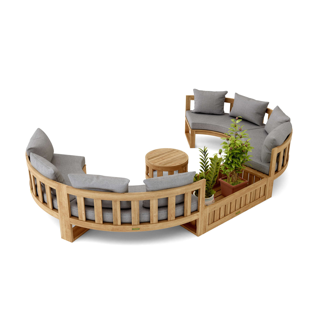 Anderson Teak Circular Modular Deep Seating Set