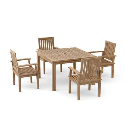 Anderson Teak Windsor Brianna 5-Piece Dining Table Set