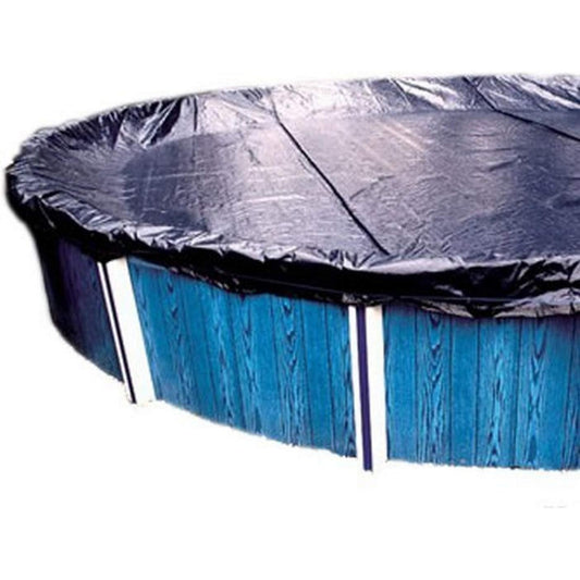 GLI 33-Foot Round Estate Solid Winter Above Ground Swimming Pool Cover | 45-0033RD-EST-4-BX