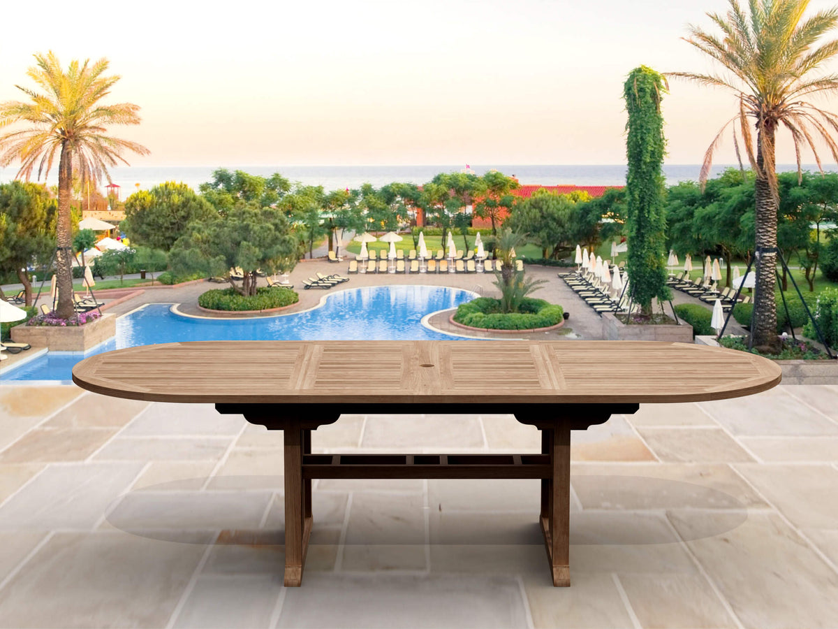 Anderson Teak Sahara 9-Piece Dining Set w/ Stacking Side Chair