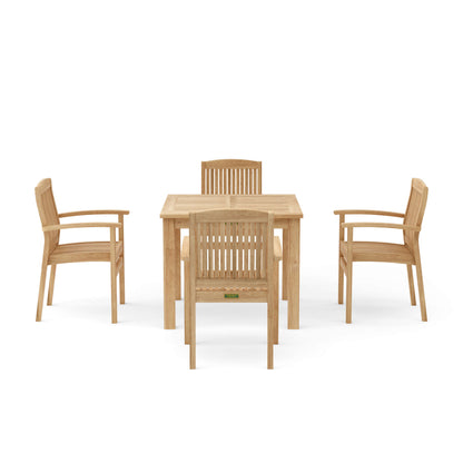 Anderson Teak Bahama Sahara 5-Piece Bistro Table Set