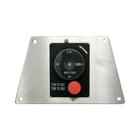 Videl Grills Gas Timer with E-Stop, Flat Trapezoid Panel | OPT-ESTOPTMTP