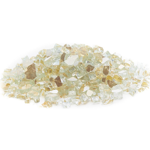 The Outdoor Plus Gold Reflective Glass Fire Media, 25 lb, 1/4-inch
