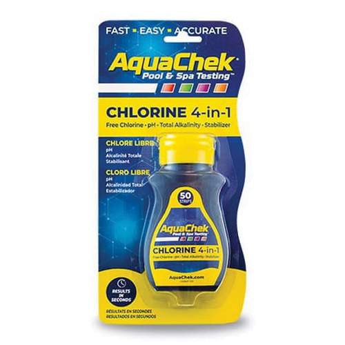 Aquachek Yellow Chlorine 4-In-1 Test Strips, 50 Strips | 511244A