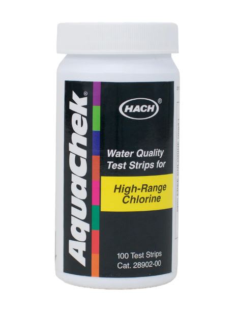 Aquachek High Range Chlorine Test Stripstests: Chlorine Levels Up To 600 Ppm (100 Per Bottle) | 652013