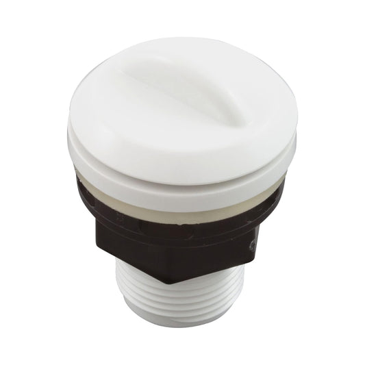 HydroAir Balboa Water Group 1/2in. Air Control Assembly White - 10-2200WHT for spa jet airflow adjustment.