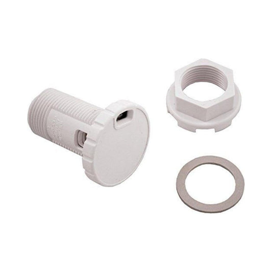 HydroAir Balboa Water Group Air Control Valve in white for adjustable spa jet airflow.