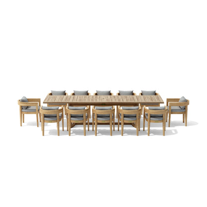 Anderson Teak Coronado 13-Piece Extension Dining Table Set