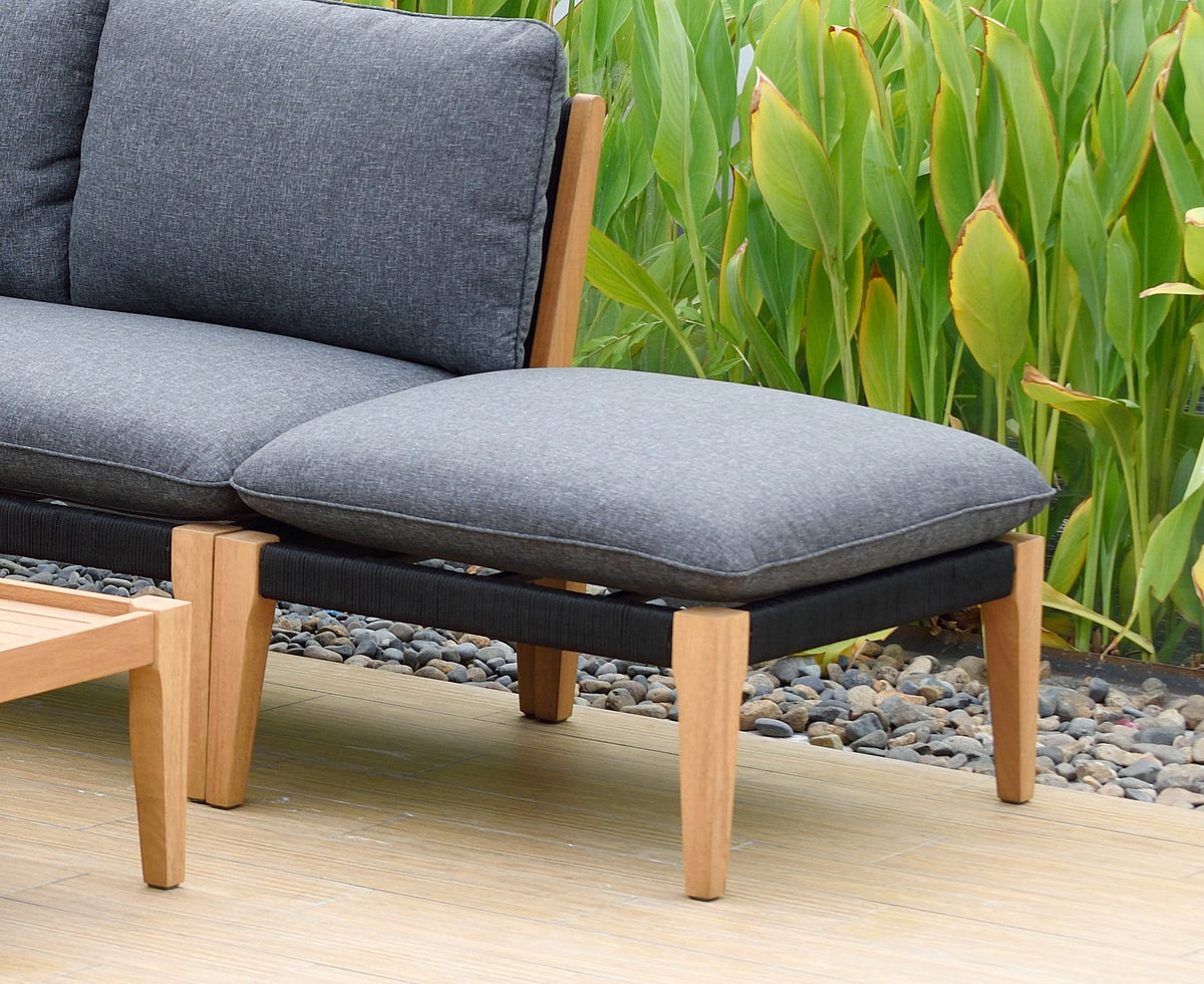 Amazonia Barry Aluminum and Rope 4 Piece Outdoor Conversation Set